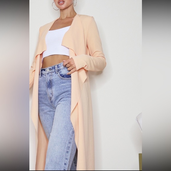 Peach Waterfall Maxi Duster Jacket - Picture 4 of 4